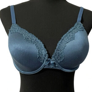 Maidenform Womens Comfort Devotion Full Coverage T-Shirt Bra 34D Blue